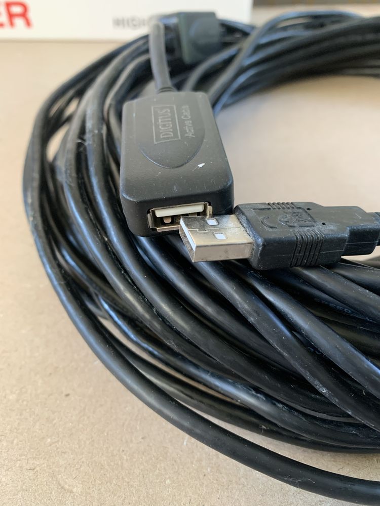 Kabel USB 2.0 aktywny przedłużający 25m