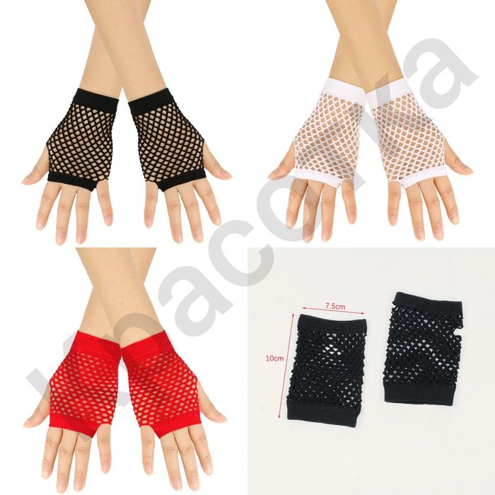 Женские перчатки сетка / подвязка на ногу
