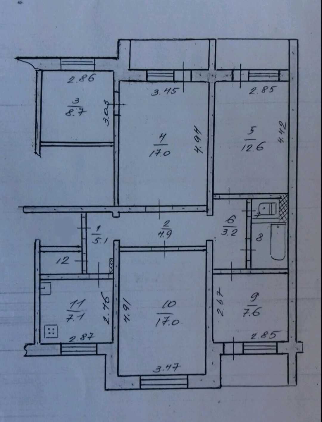 5-ти комн. с АО, Левый берег (отличный вариант под коммерцию)