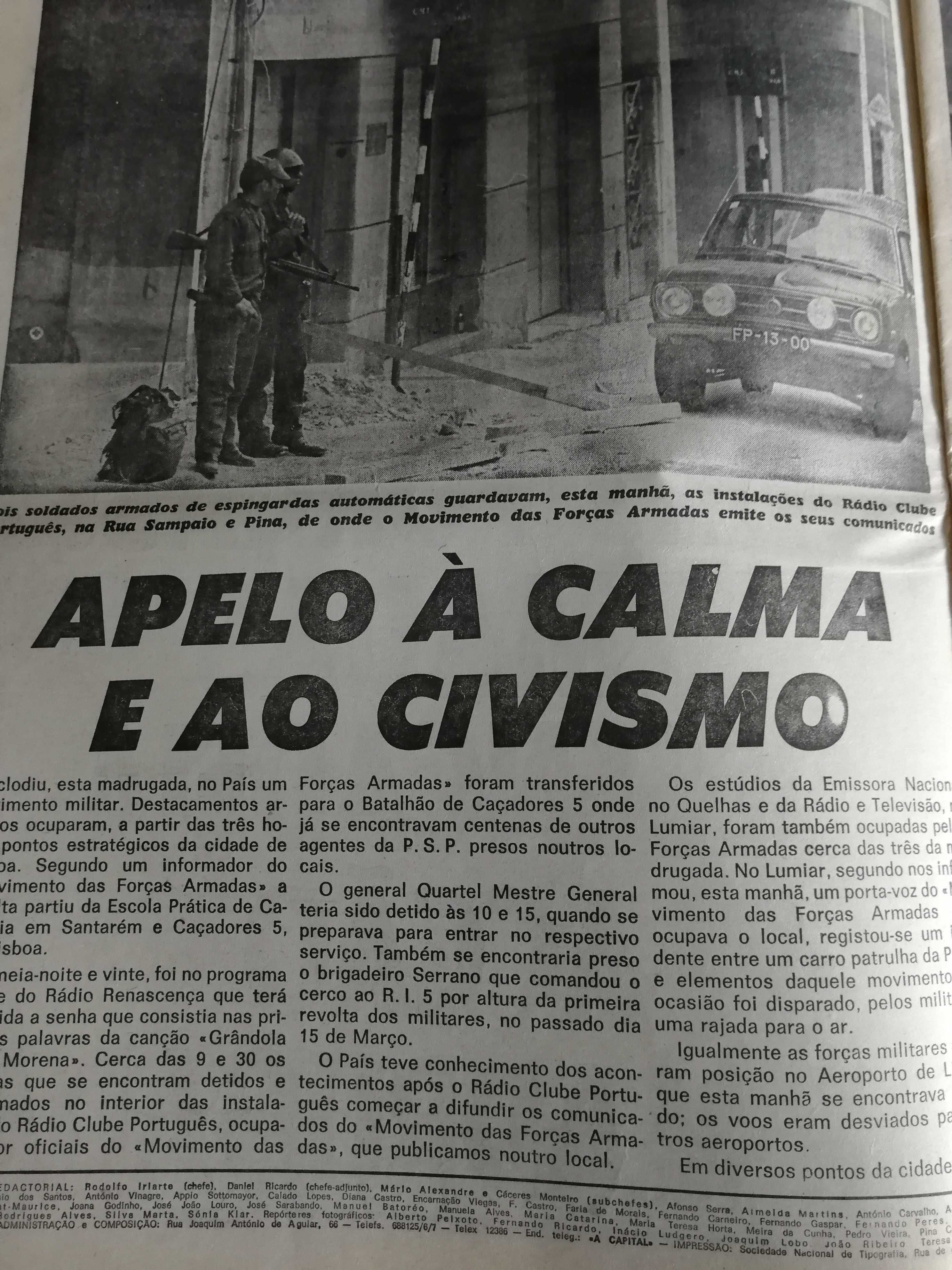 A Capital  25 de abril de 1974