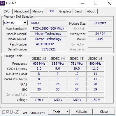 Pamięć RAM DDR3 AFOX 2x8GB 16GB 1600MHz
