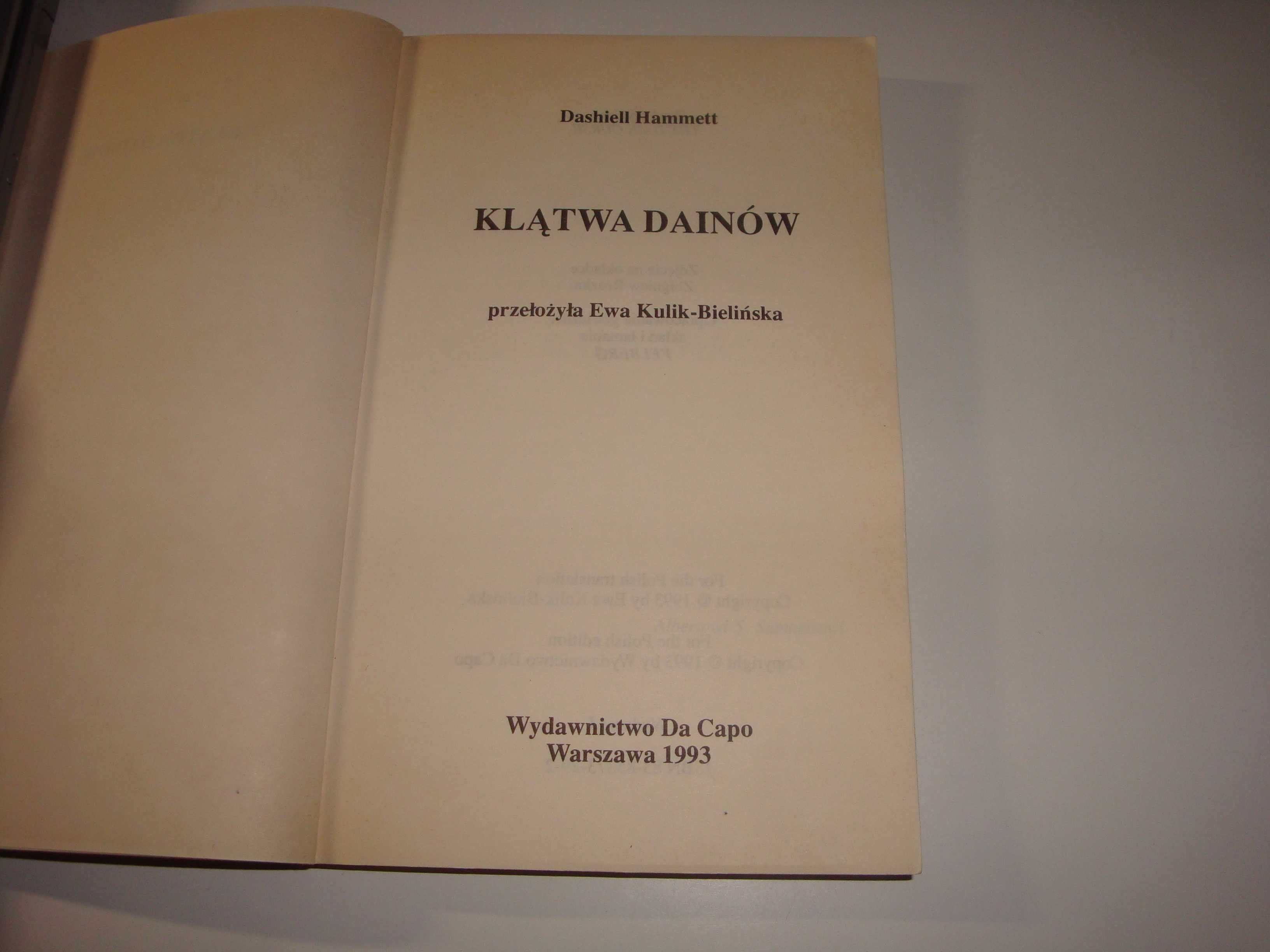 Klątwa Dainów Dashiell Hammett
