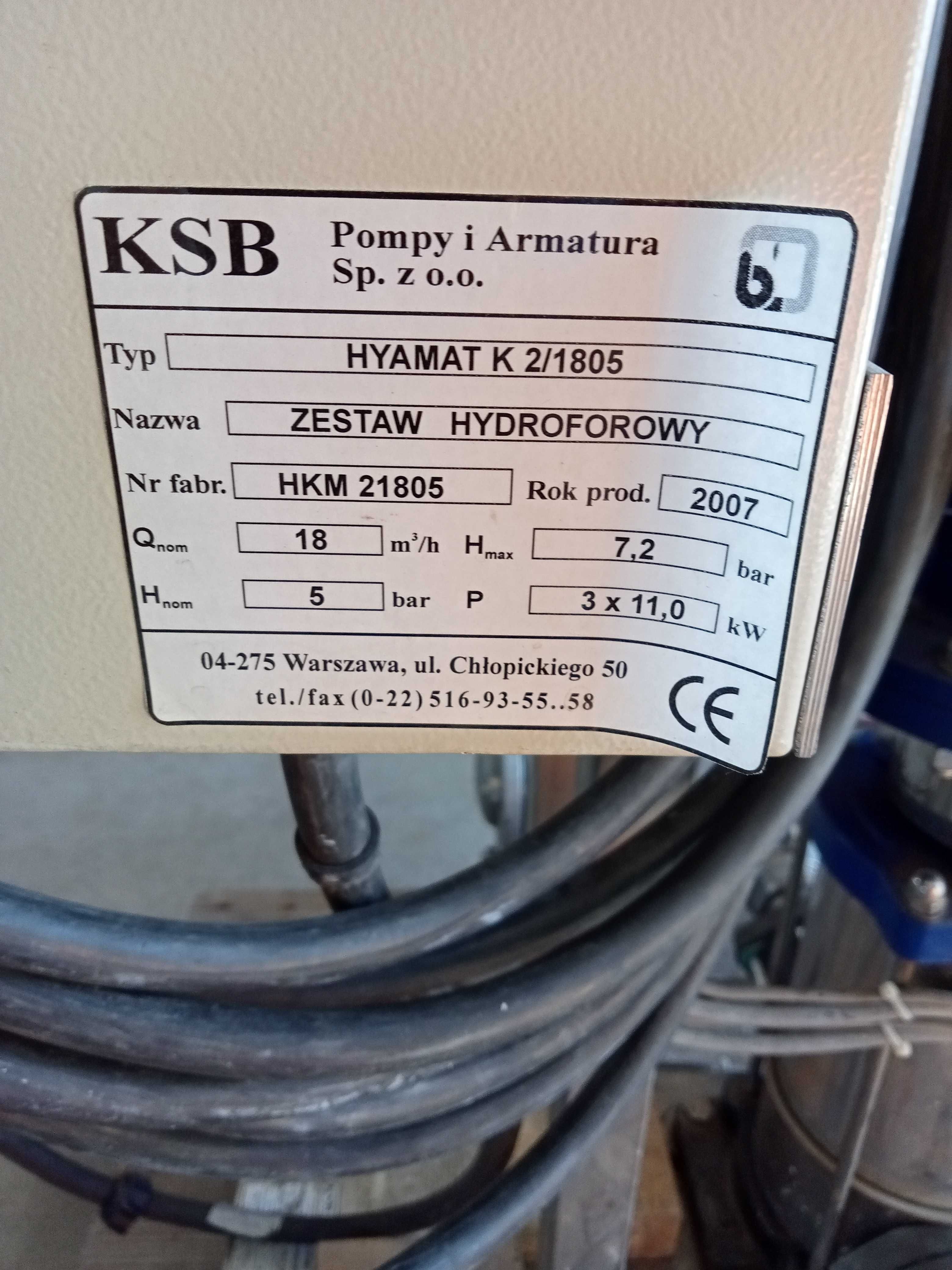 Sprzedam pompę zespołu hydrofor KSB