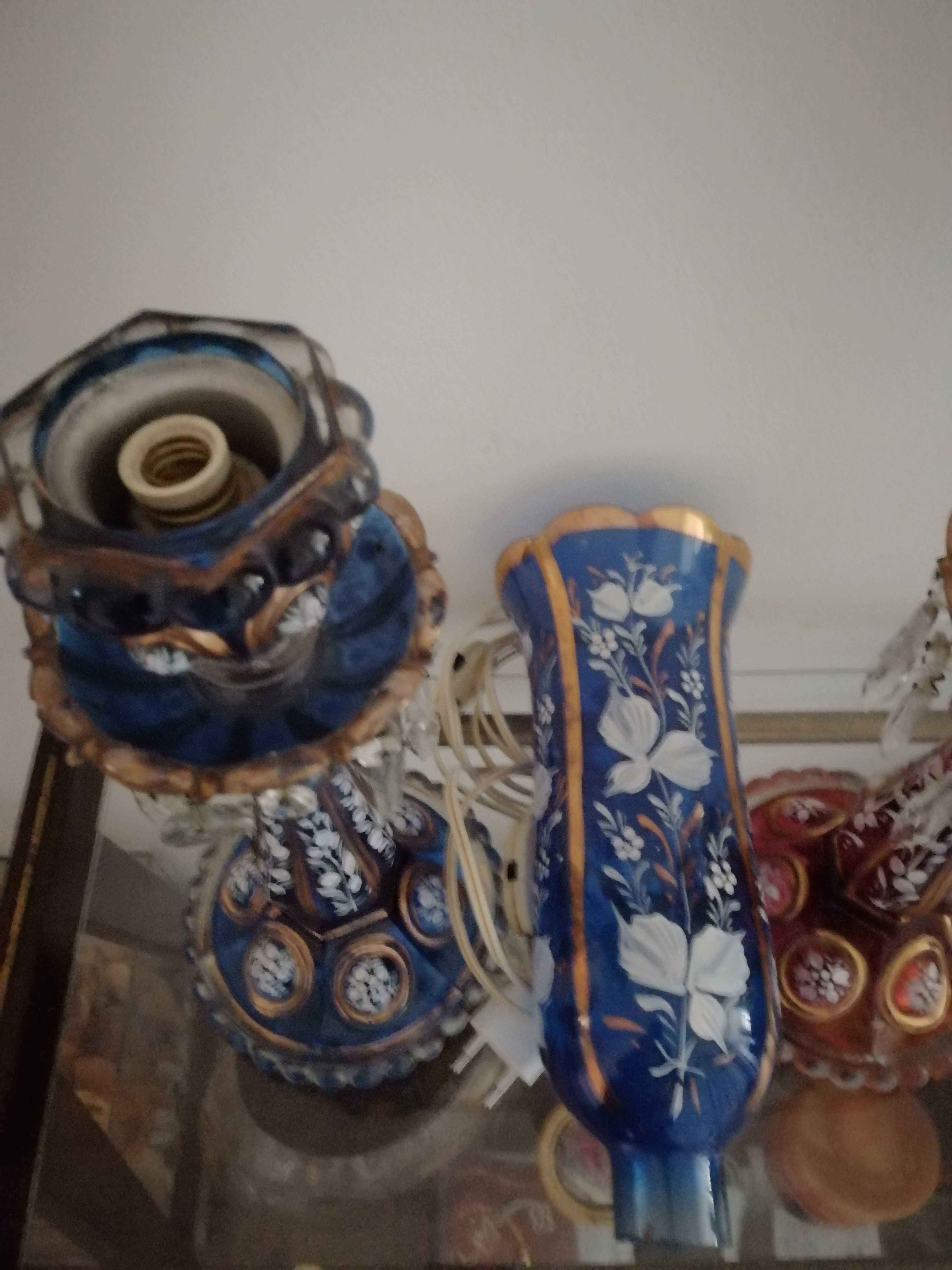 Candeeiros Murano, faca decorativa da Turquia e outros