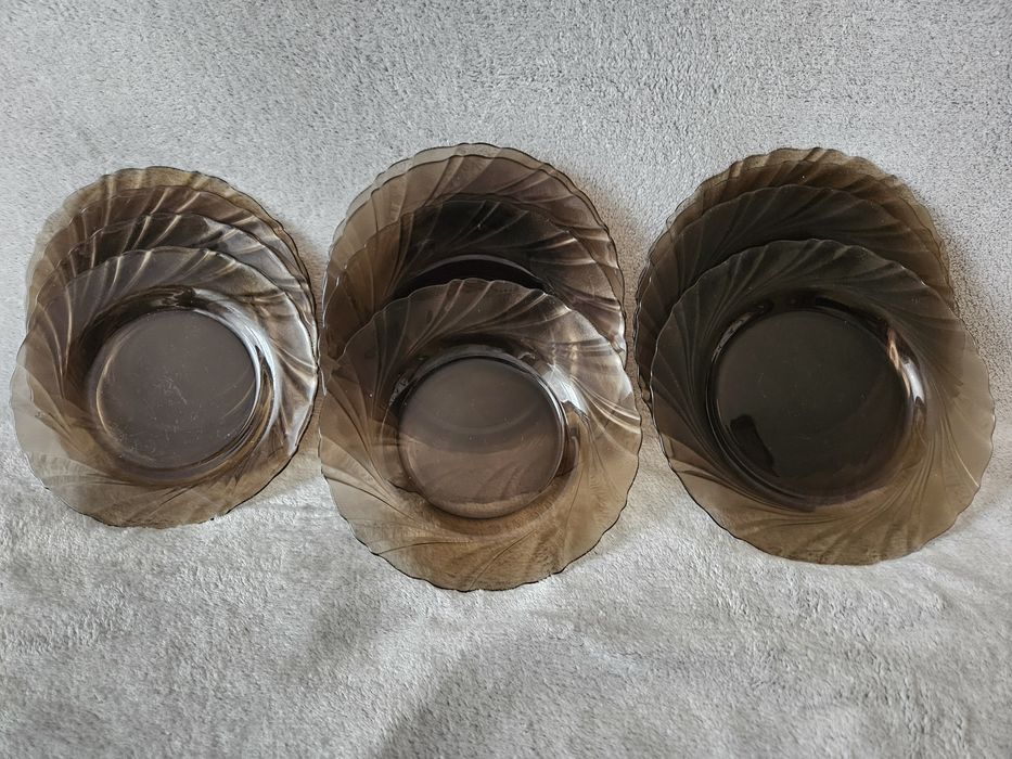 Duralex zestaw obiadowy talerze płytkie i głębokie