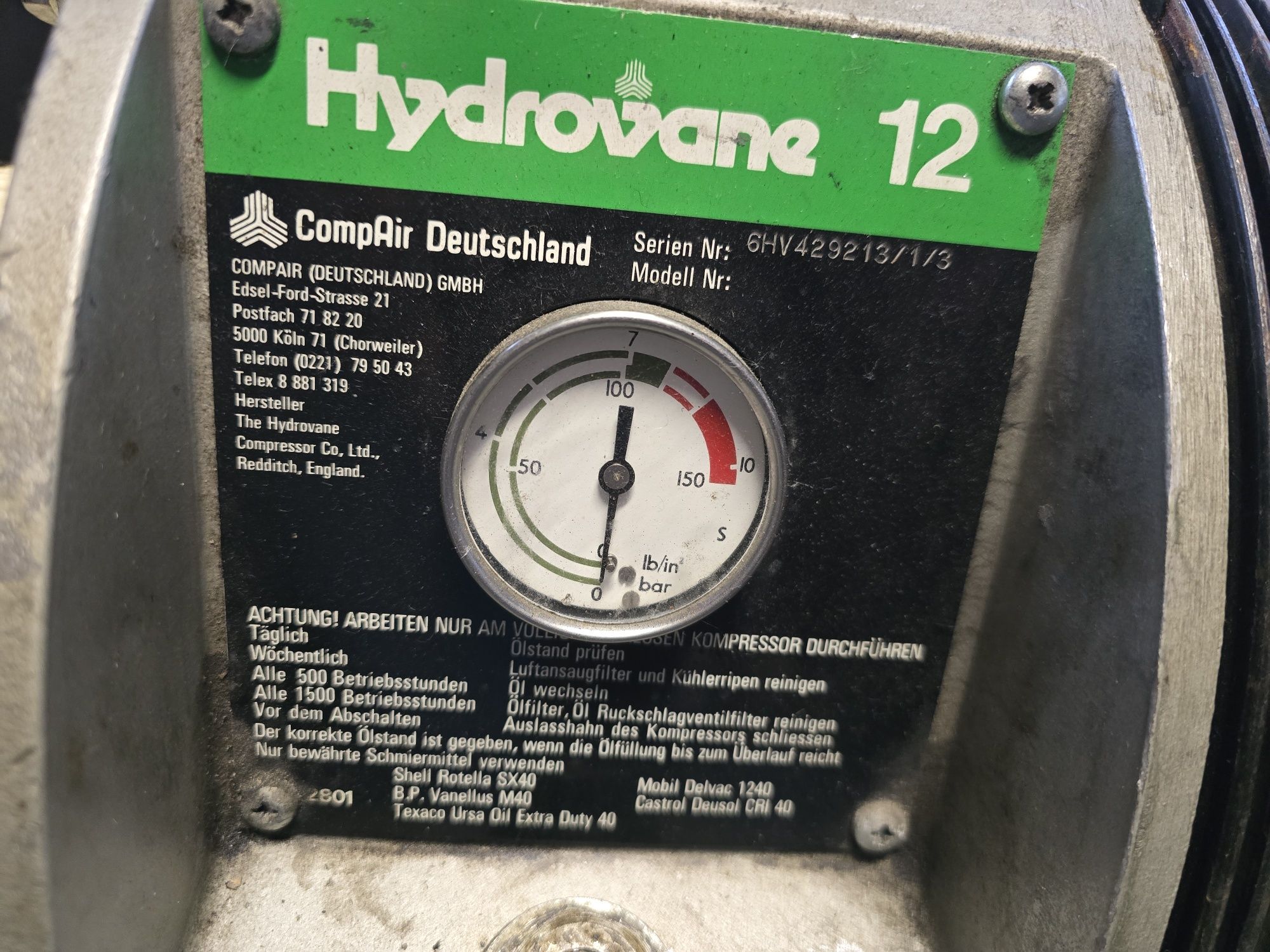 Kompresor łopatkowy hydrovane 12