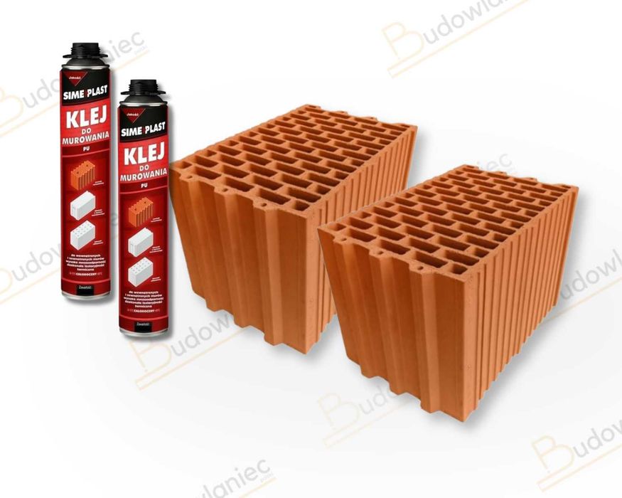 Pustak Thermopor P+W Leier PLAN 25 szlif kl.15 Cegła ceramiczna +HDS