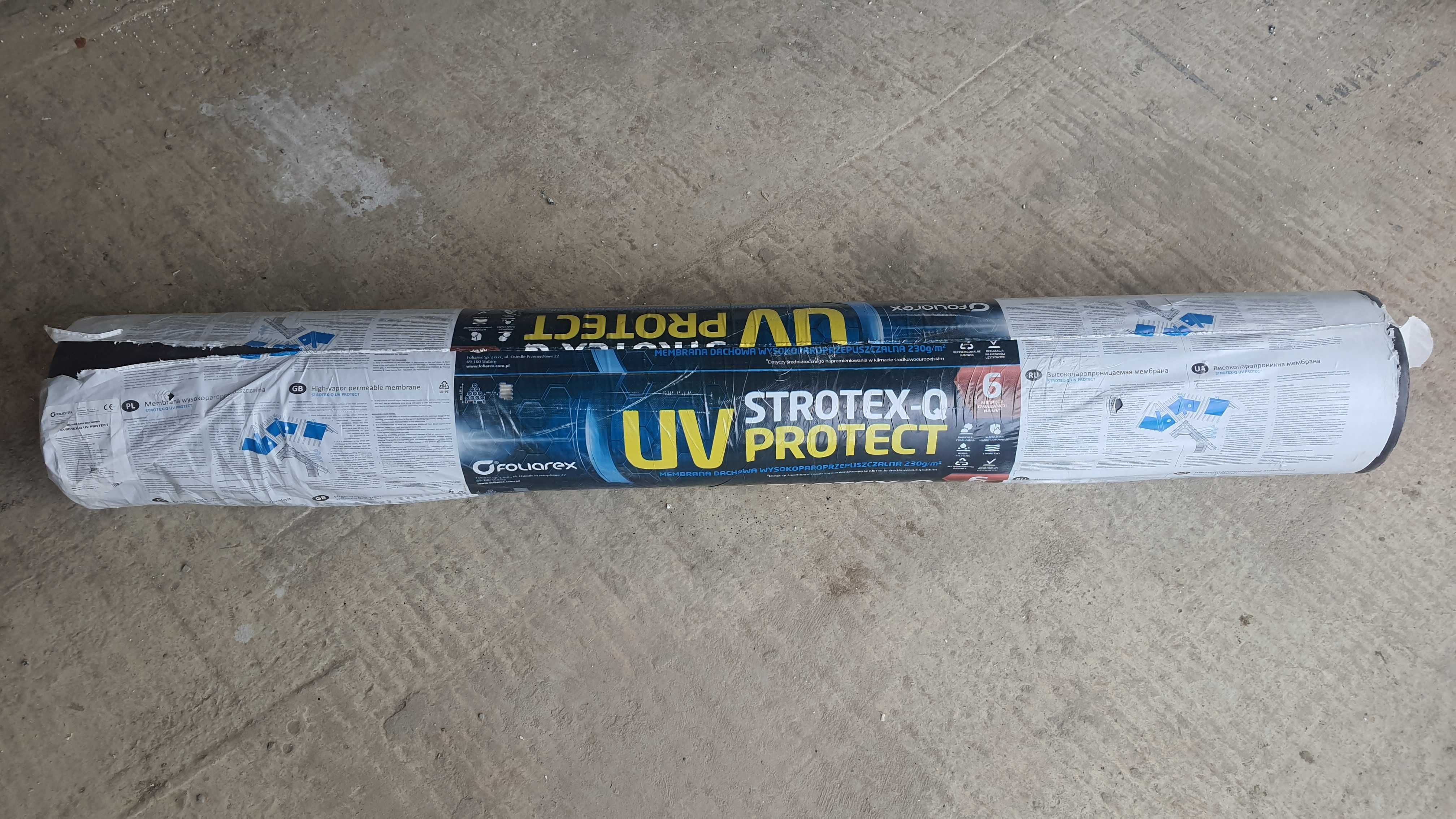 дуже міцна мембрана UV PROTECT StrotexQ рулон 230 грам