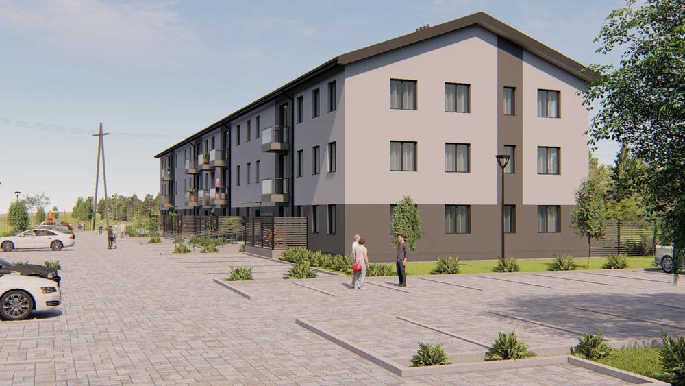 3 pokoje, mieszkanie L9, p. II, 64,51 m2  Os. Konopnicka