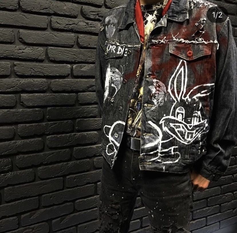 Джинсовка custom bunny denim jaket