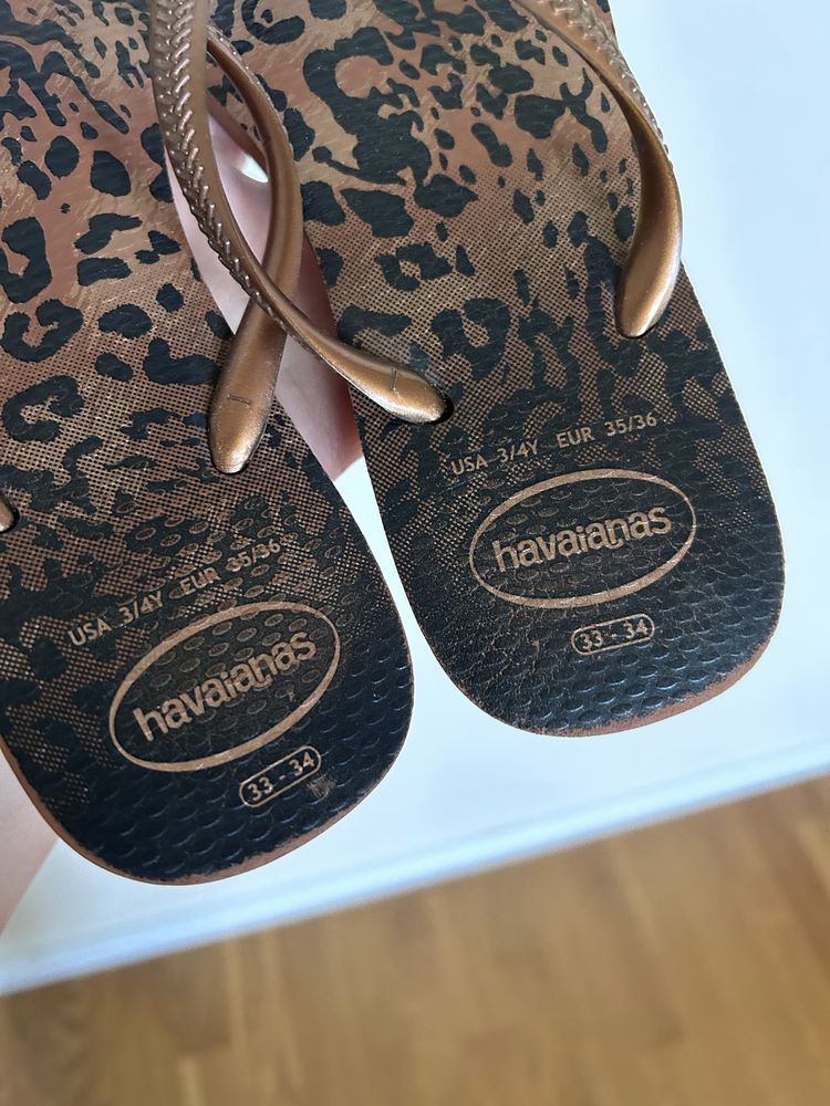 Japonki klapki Havaianas 33/34 panterka