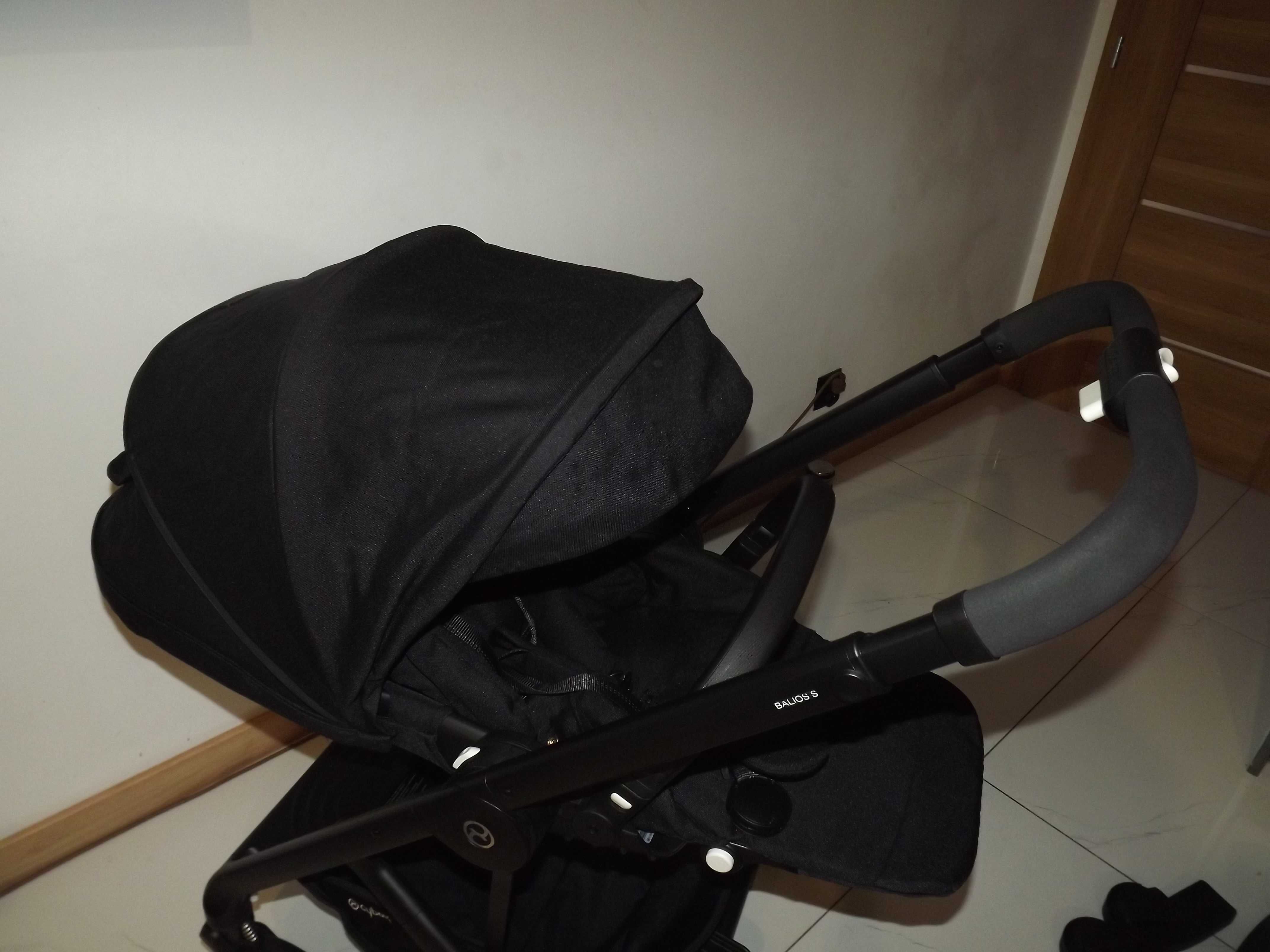 Cybex balios s lux  Deep black 3w1 +baza  Cybex Tapicerki swietny stan