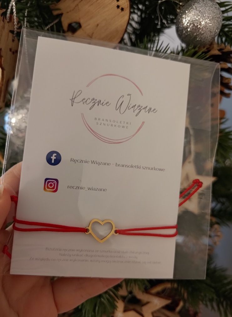 Bransoletka sznurkowa NA ZAMÓWIENIE stal chirurgiczna