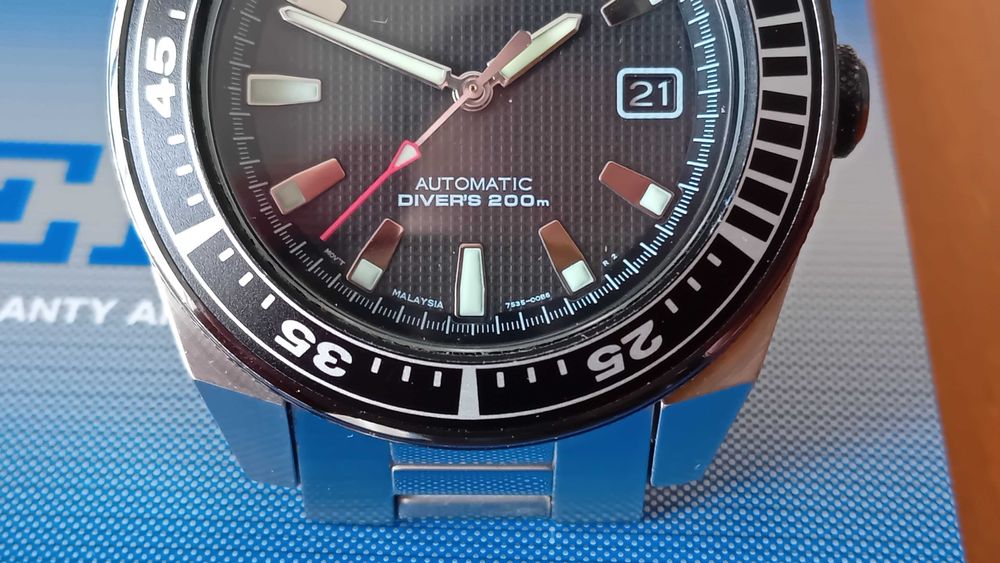 Relogio Seiko Samurai Diver 1° Geração Automatico SNM033 7S35