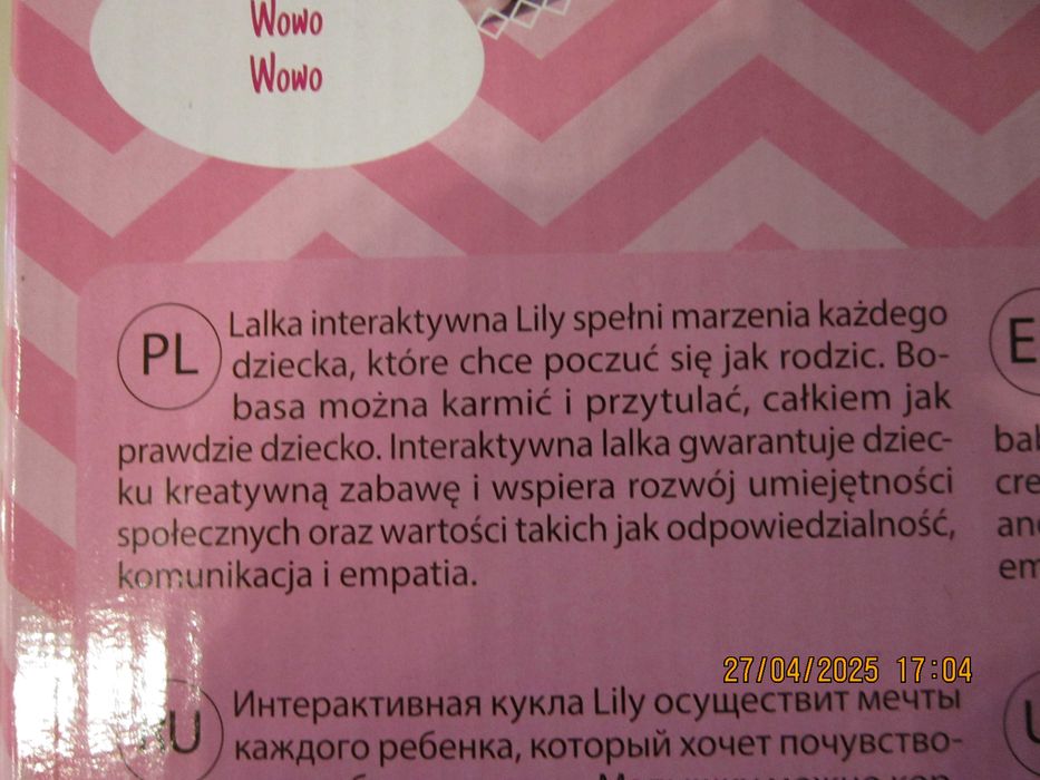 LALKA SMIKI, interaktywna lalka bobas z dźwiękiem