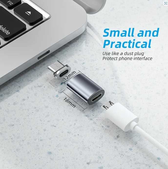 магнітна зарядка перехідник Type C Micro USB шнур кабель зарядки