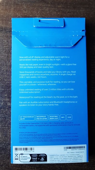 Kindle paperwhite 11-e 8gb