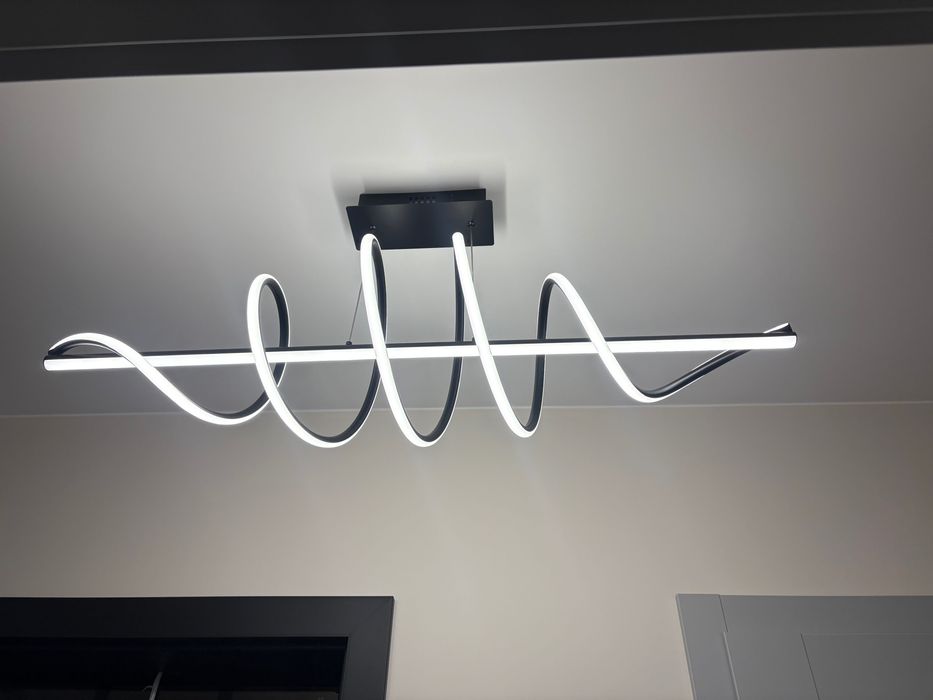 Lampa Ledowa sufitowa spirala, twist black