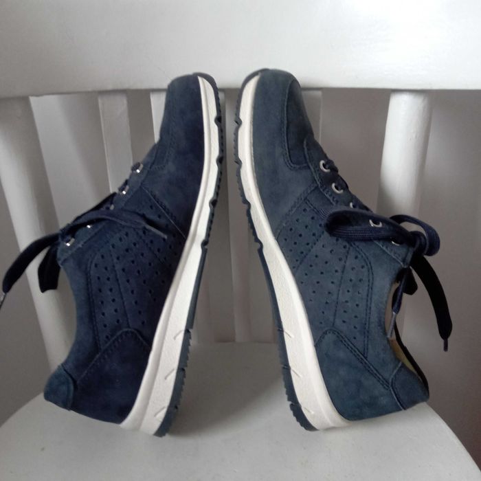 Granatowe Damskie Sneakersy firmy "MEDICUS", Zamszowe, r. 5