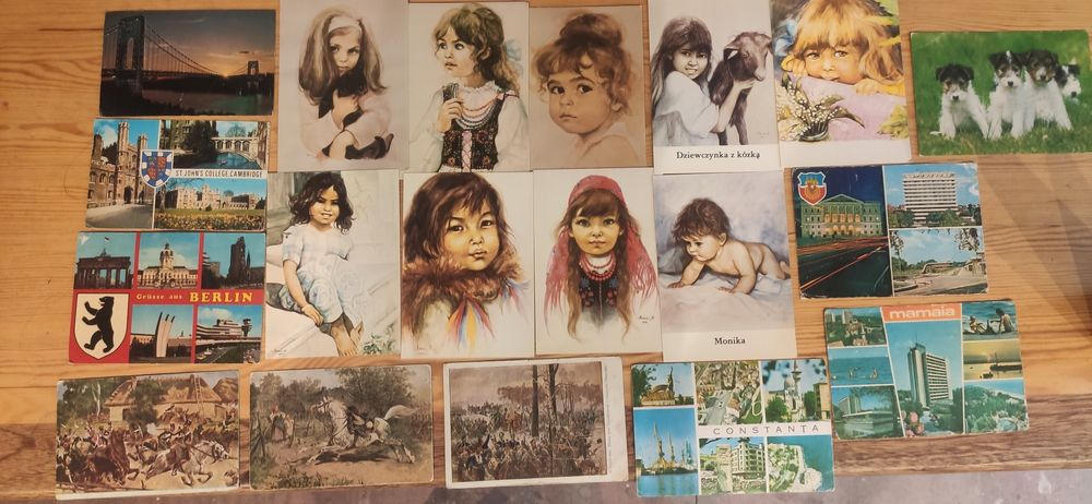 Stare pocztówki PRL słynne dziewczynki