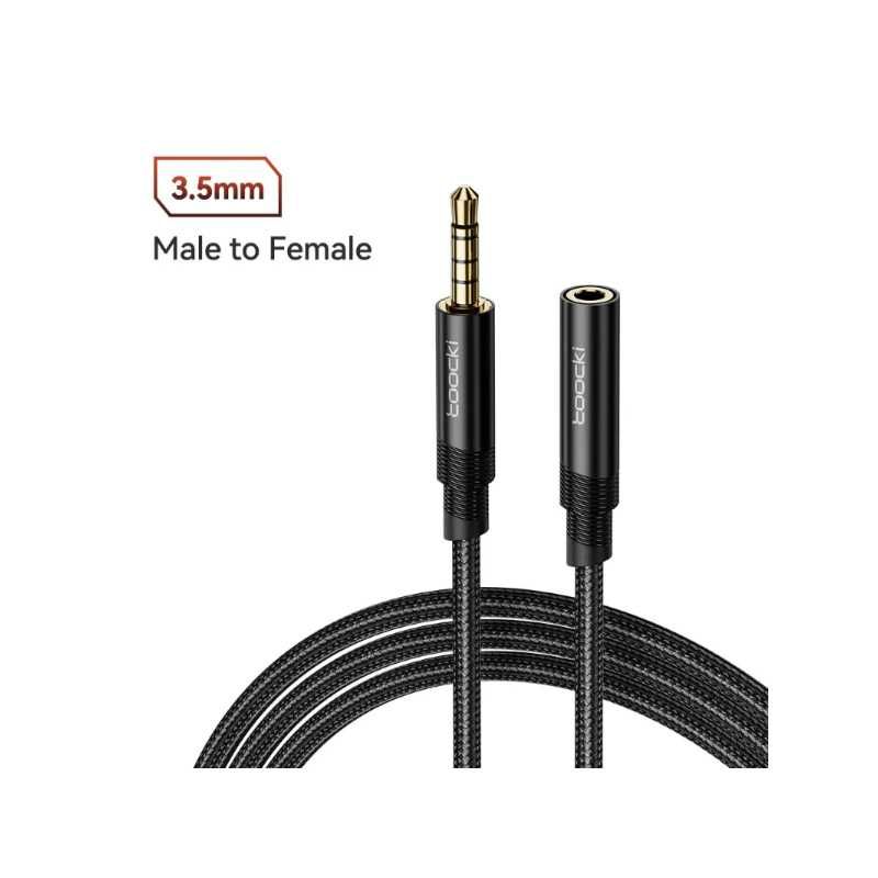 Kabel Audio Jack do Jack 3,5 mm Przedłużka Przewód 2m Toocki Czarny