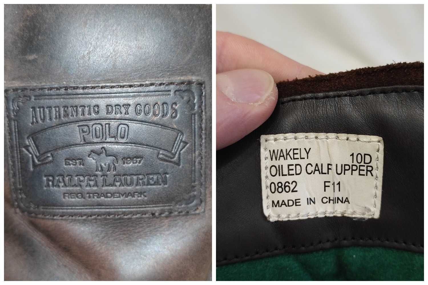 Ботинки кожаные мужские "POLO"RALPH LAUREN Размер EUR-43-44 (28 см)