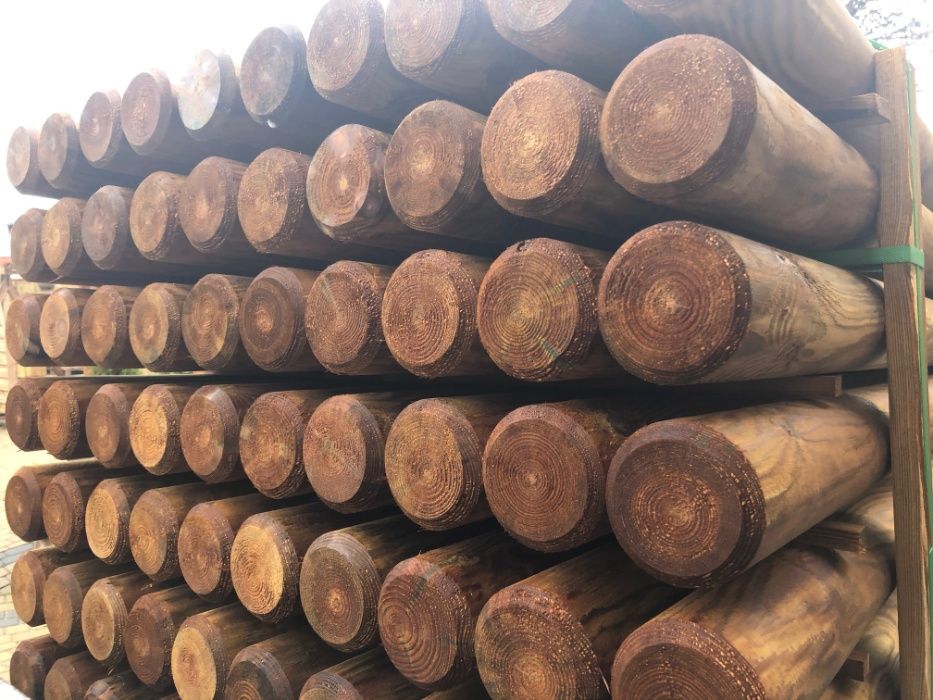 Paliki Palisada Okrąglaki Wałki Toczone Bale 10x200 Obrzeża Pod Wymiar