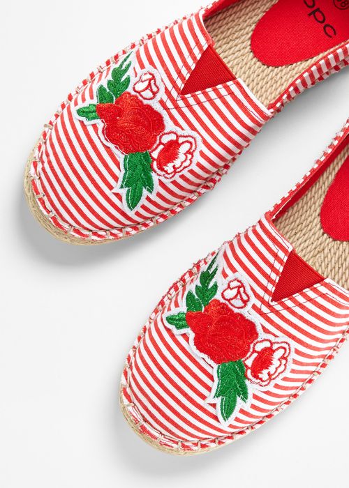 B.P.C espadryle w paski z haftem 36