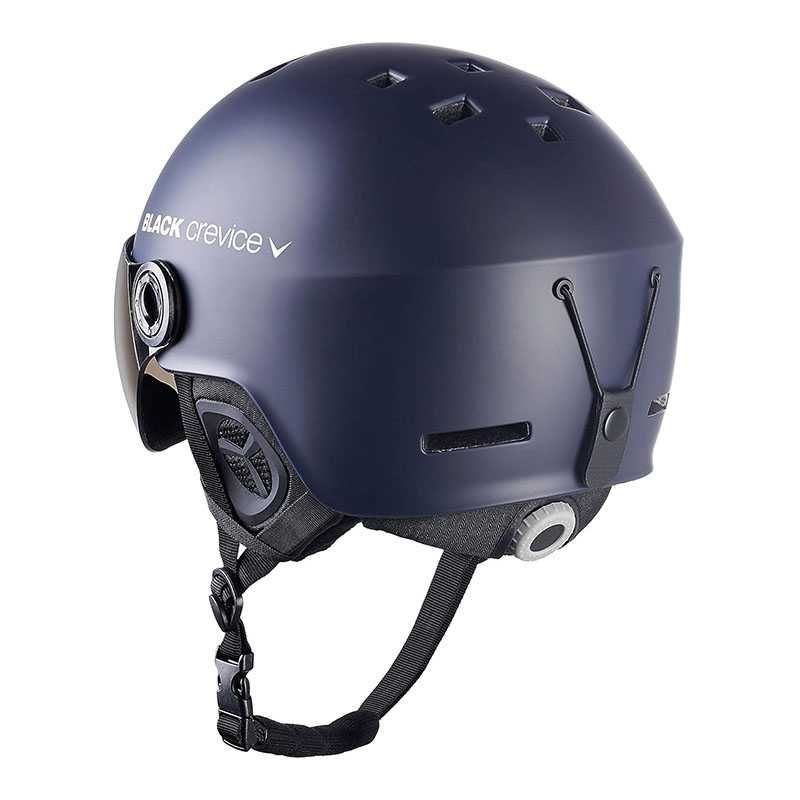 Kask narciarski z szybą S/M 54-57 cm niebieski z regulacją