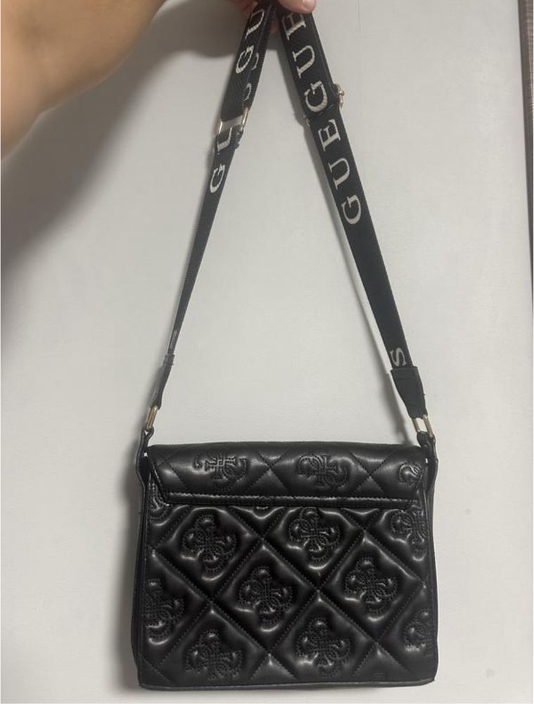 Сумка через плечо Guess Big Logo женская лого ремешок брендовая