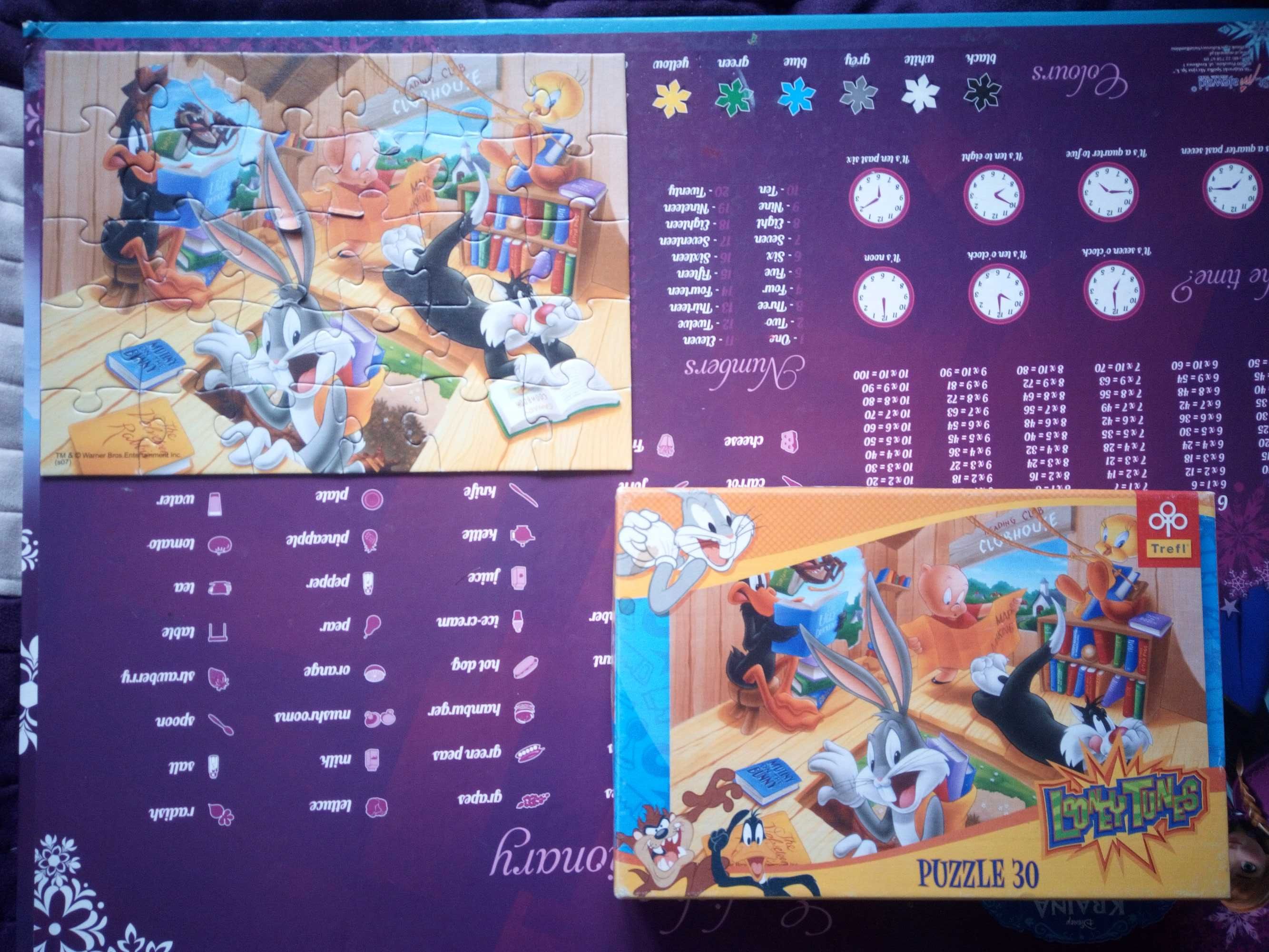 Puzzle Trefl 30 elementów Disney i puzzle duże elementy 24