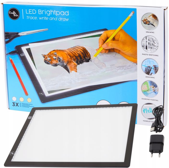 Podświetlana tablica brightpad LED XL Crafts & Co