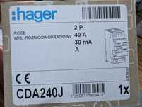 Wyłącznik różnicowoprądowy 40A 30mA A 6kA Hager CDA240J