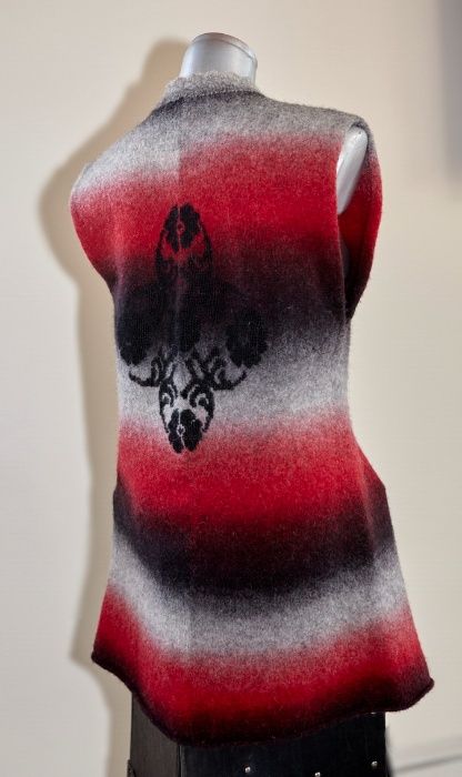 Кардиган жіночий в’язано-валяний handmade шерсть пряжа KAUNI