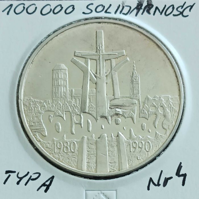 100 000 zł Solidarność 1990 r. nr.4 - Typ "A"-Śliczności