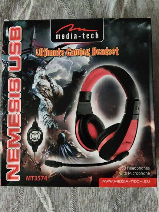 Słuchawki z mikrofonem.