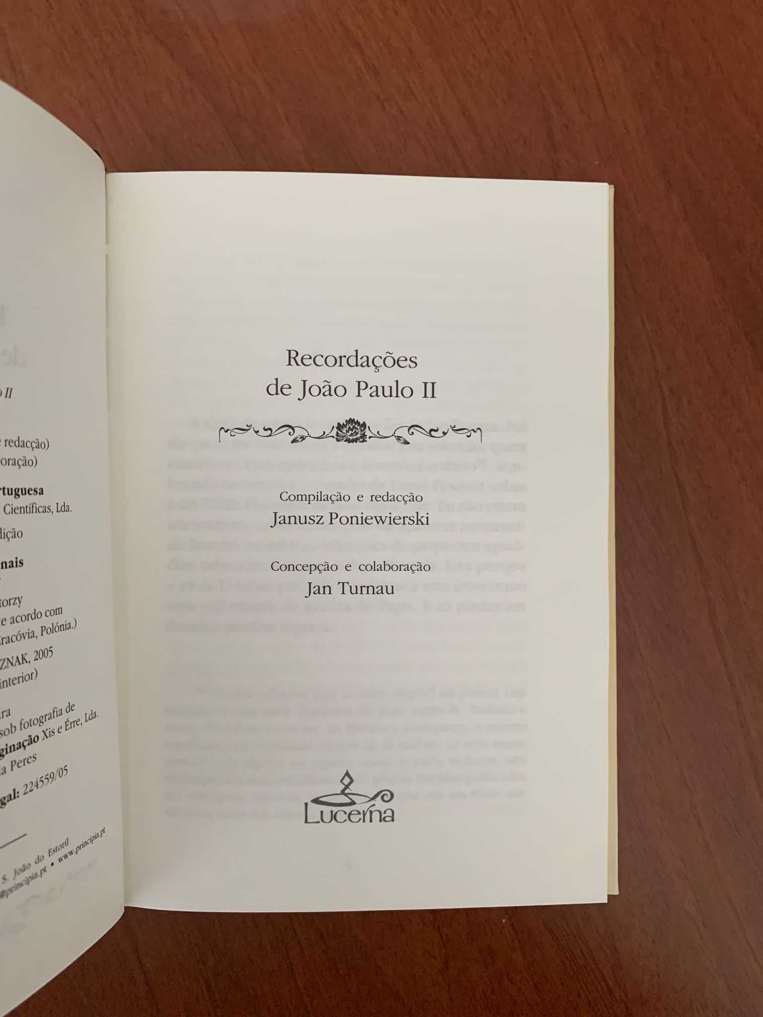 Recordações de João Paulo II - Janusz Poniewierski