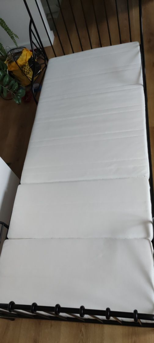 Łóżko MINNEN IKEA czarne stan idealny  regulowane (80x200)
