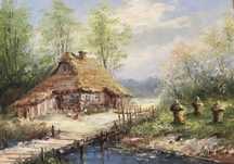 Obraz olejny-Pejzaż J.Fijałkowski