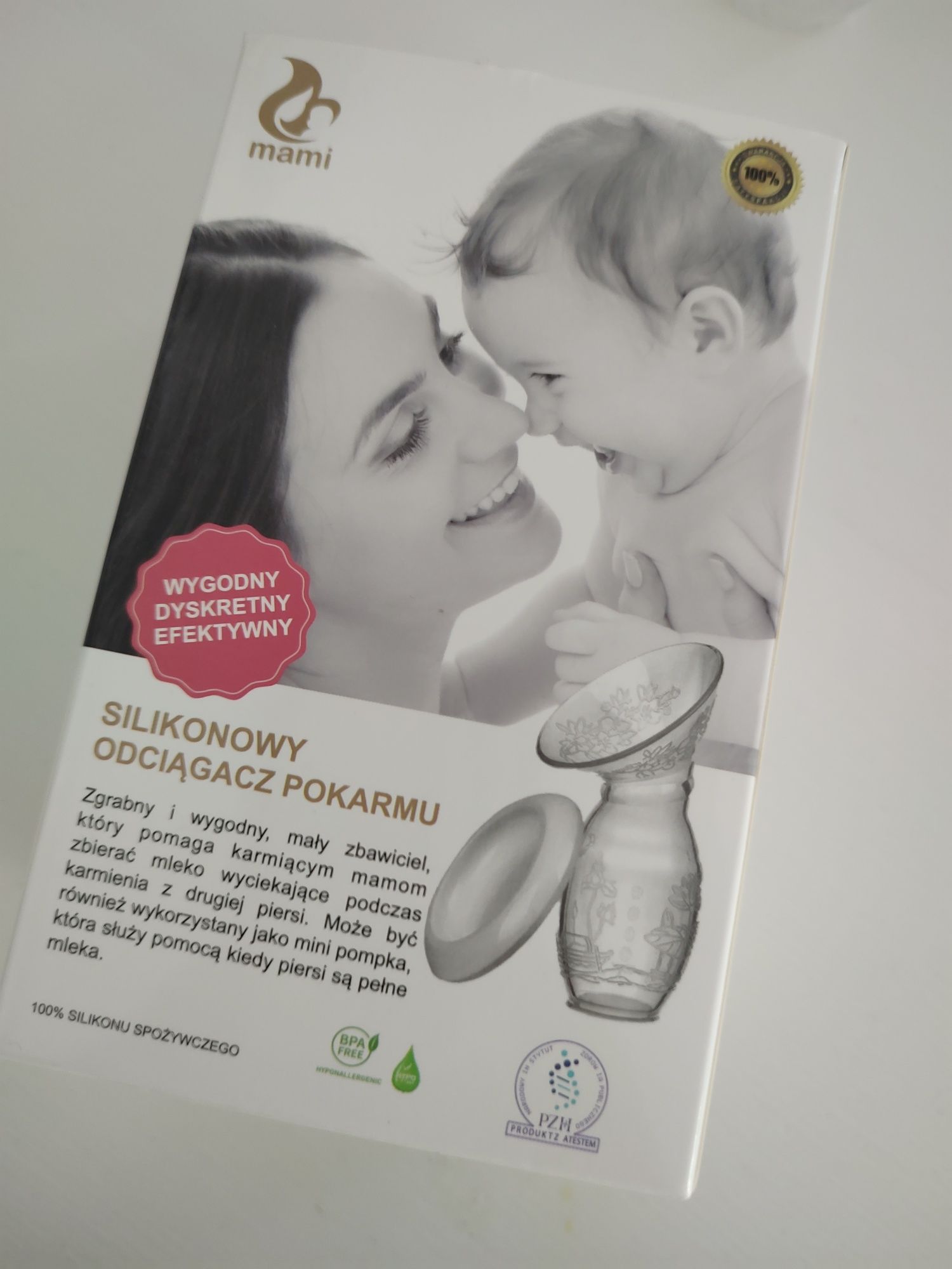 Silikonowy odciągacz mleka