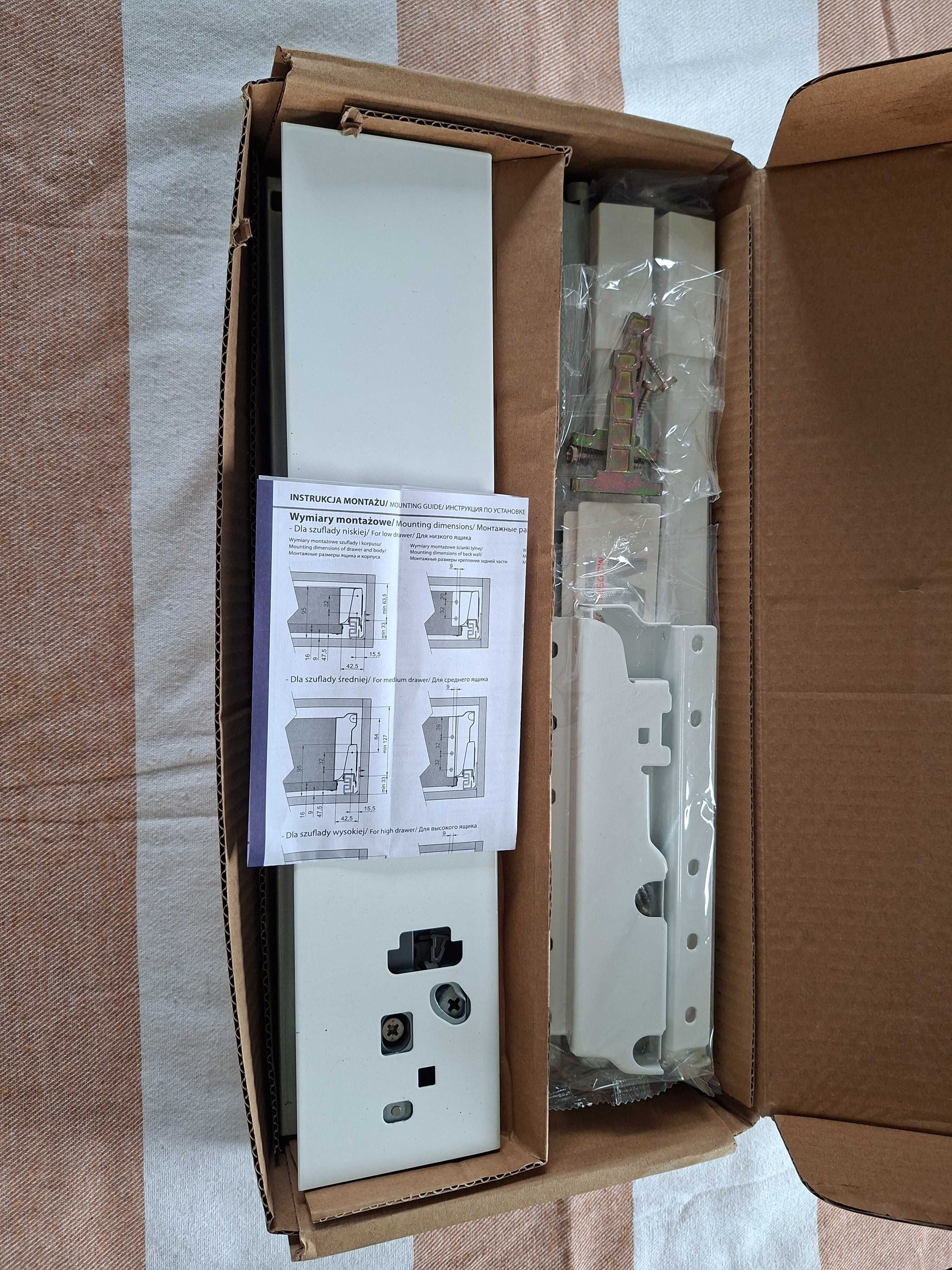Szuflada Modern Box Square Wysoki L400 biały cichy domyk GTV