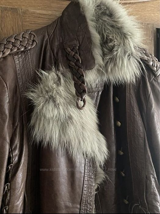 M-L Gil Santucci Італія оригінал зимова куртка дублянка шкіра хутро