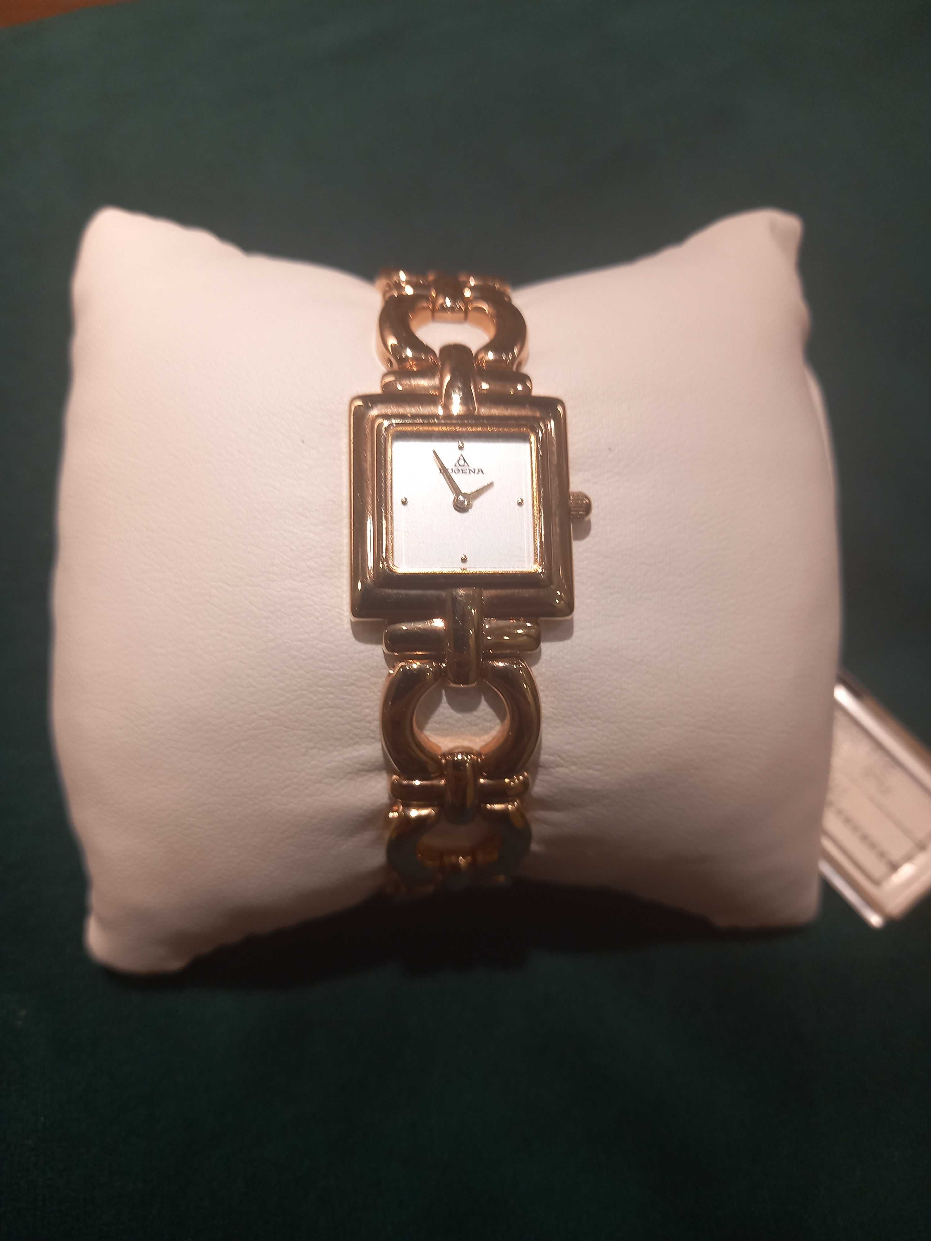 Zegarek damski Dugena kolor złoty z metką nieużywany kwadrat 20 mm