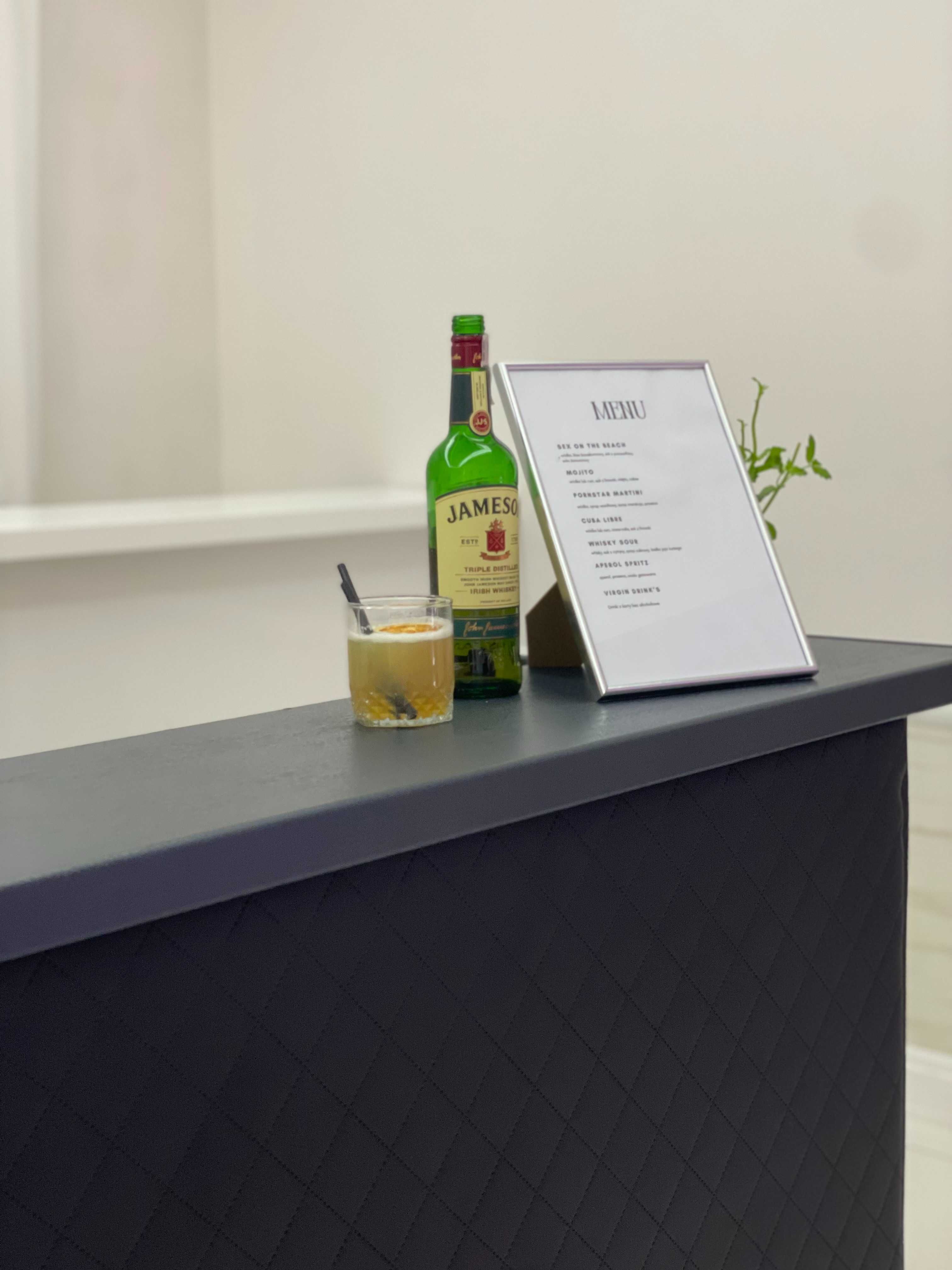 Drink bar, barman, wiatraki iskier, ciężki dym, fotobudka 360