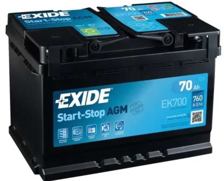 Akumulator Exide EK700 70Ah 760A AGM (Start-stop) !!
