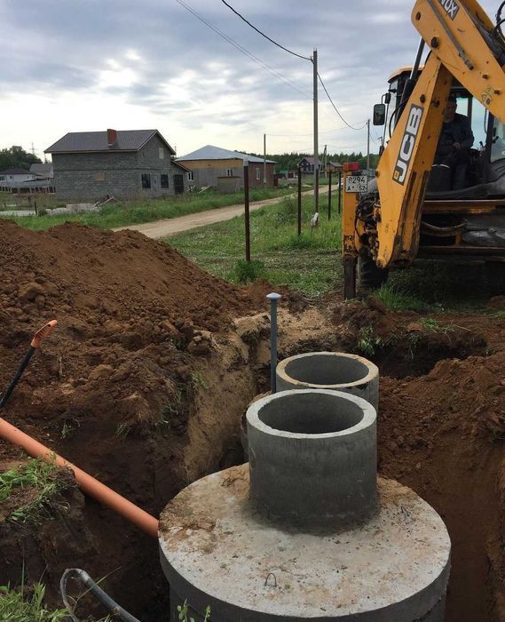 Каналізація, Септик,  Вигрібна яма — монтаж під ключ, Бетонні кільця