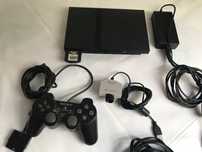 Ps2 Slim + Comando + eye toy + cartao memoria 64Gb impecavel