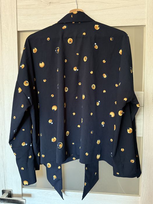 Koszula oversize Mango S 36 granatowa w kółka