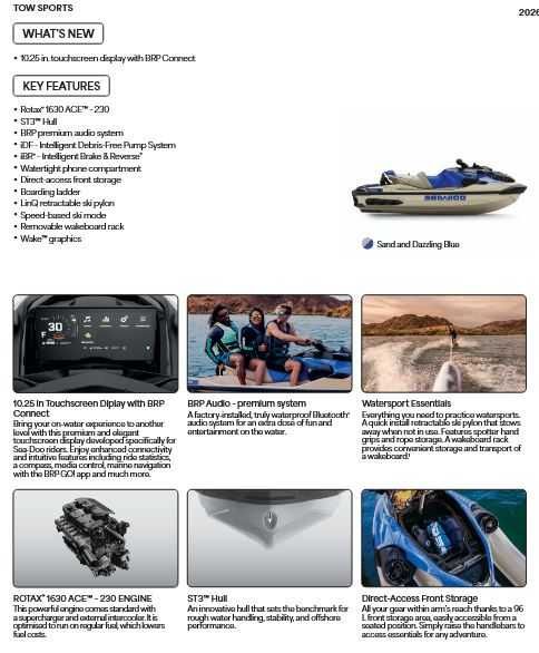 Skuter wodny Sea-Doo WAKE PRO 230 Sand / Dazzling Blue  MODEL 2026