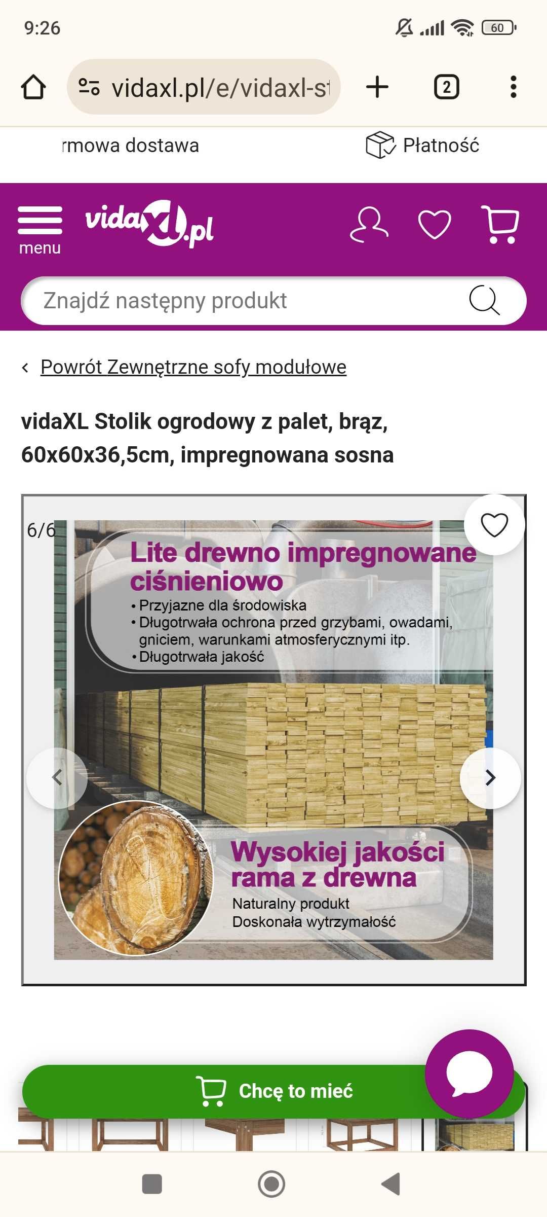 Meble modułowe, paletowe, drewniane. Nowe